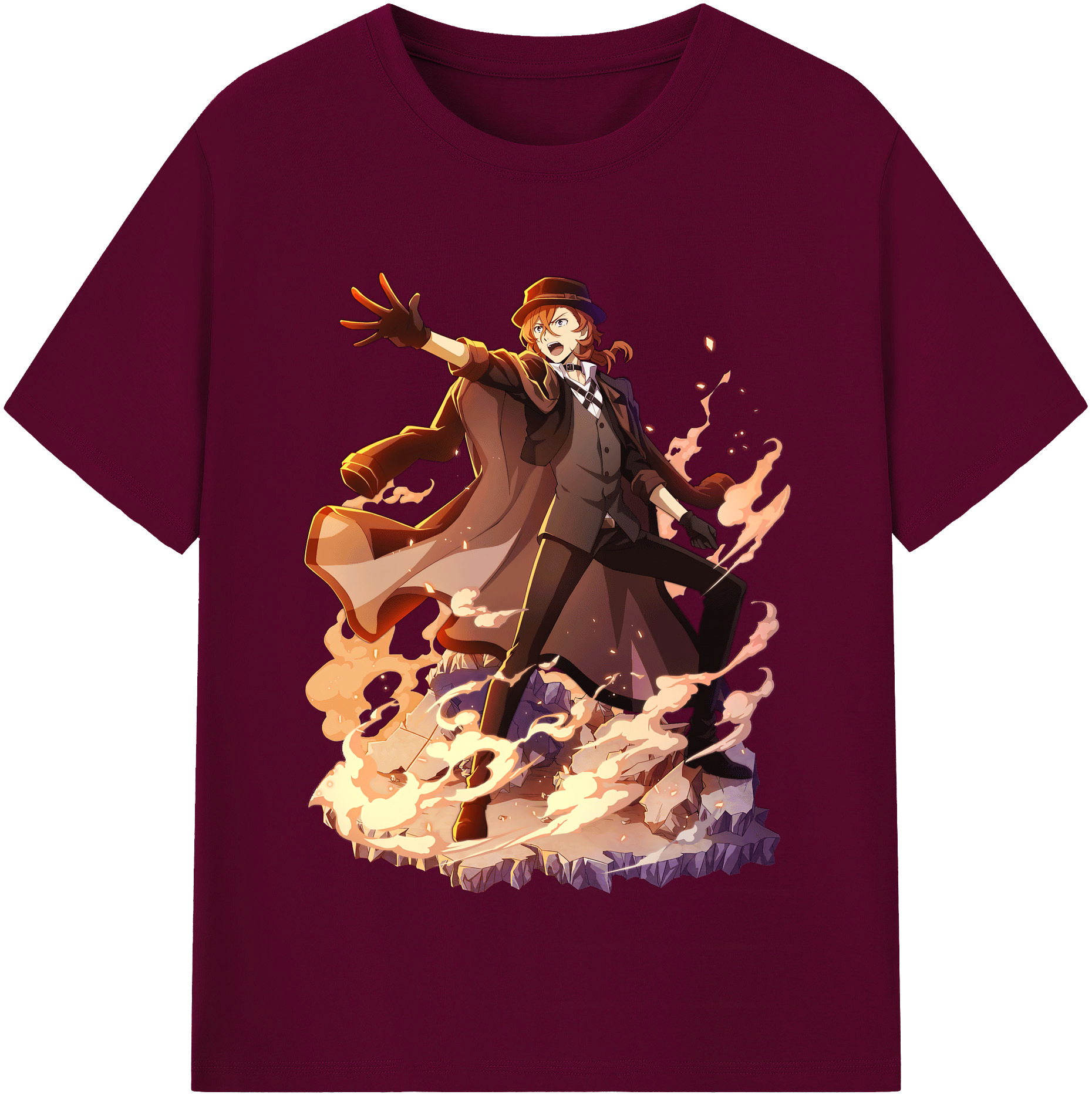 （画像用） 文豪ストレイドッグス Bungo Stray Dogs レディースカジュアルプリントTシャツ（綿100％）